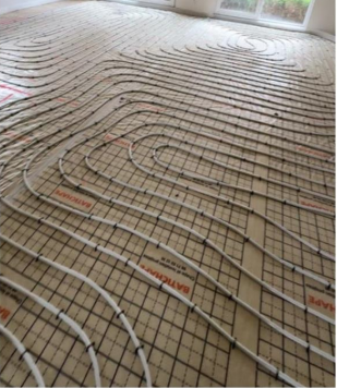 Installation de planchers chauffants