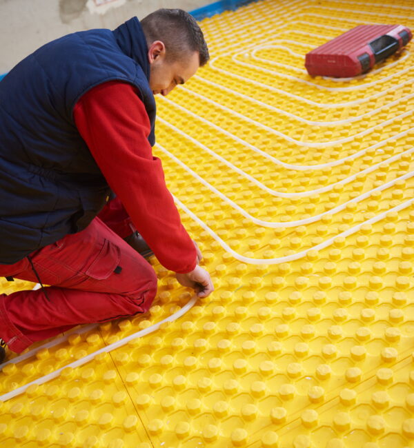 Installation de planchers chauffants